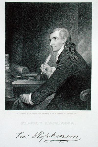 Francis Hopkinson (1738-91) gravado por James Barton Longacre (1794-1869) (gravura) de Robert Edge (after) Pine