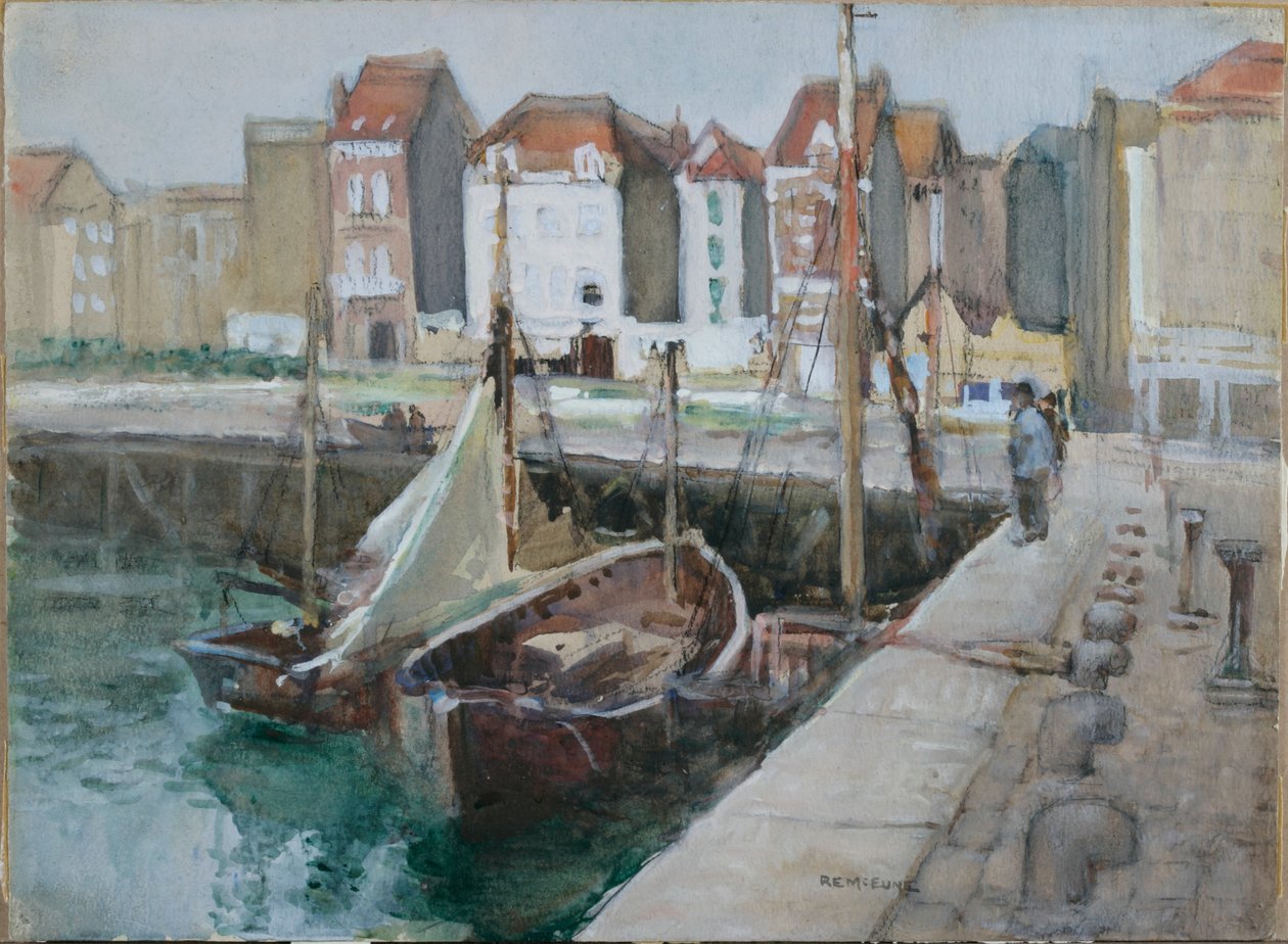 Blankenberghe, Bélgica (lápis e aguarela sobre papel) de Robert Ernest McEune