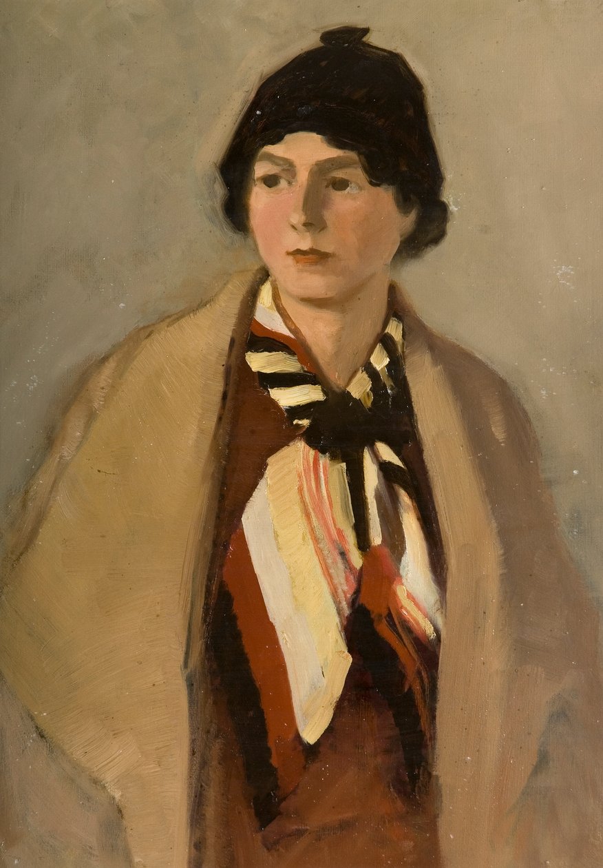 Retrato da Esposa do Artista (óleo a bordo) de Robert Ernest McEune