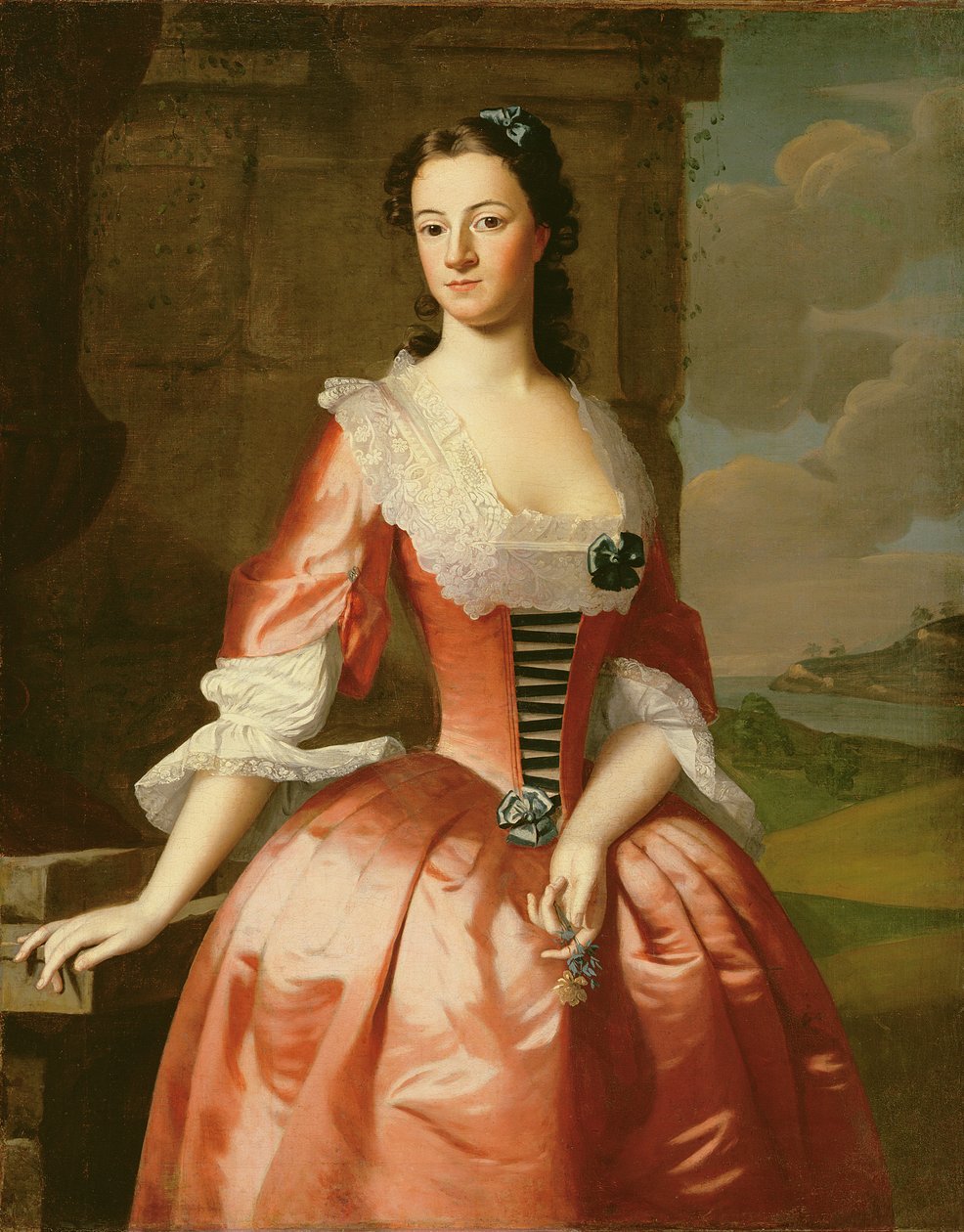 Retrato de uma Sra. John Vinal (1724-57) 1748 de Robert Feke