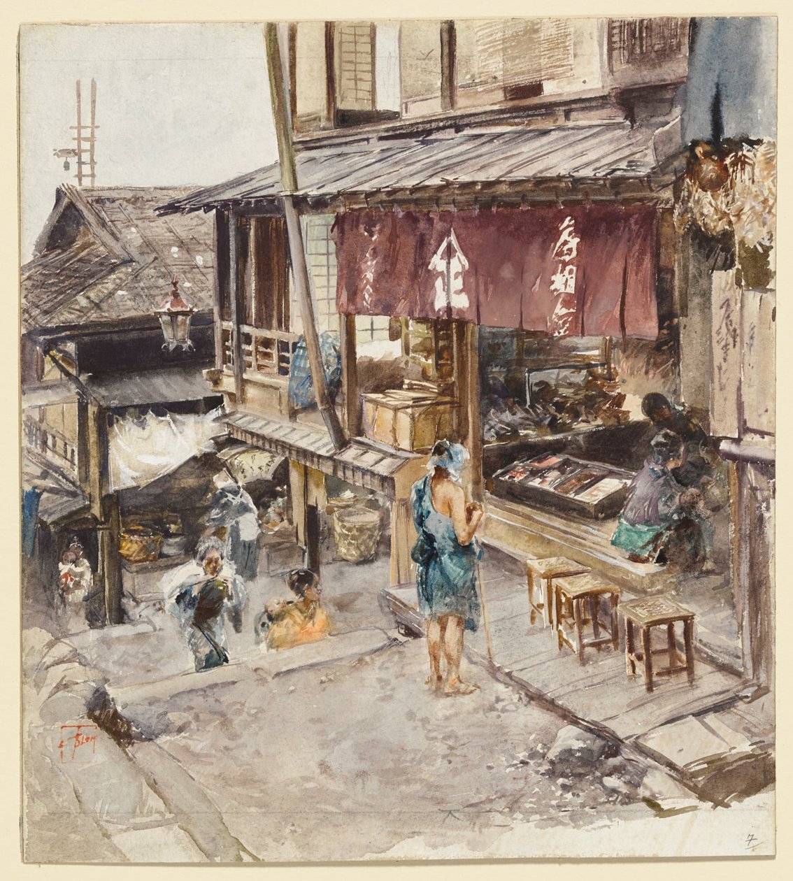 Uma rua em Ikao, Japão, III de Robert Frederick Blum