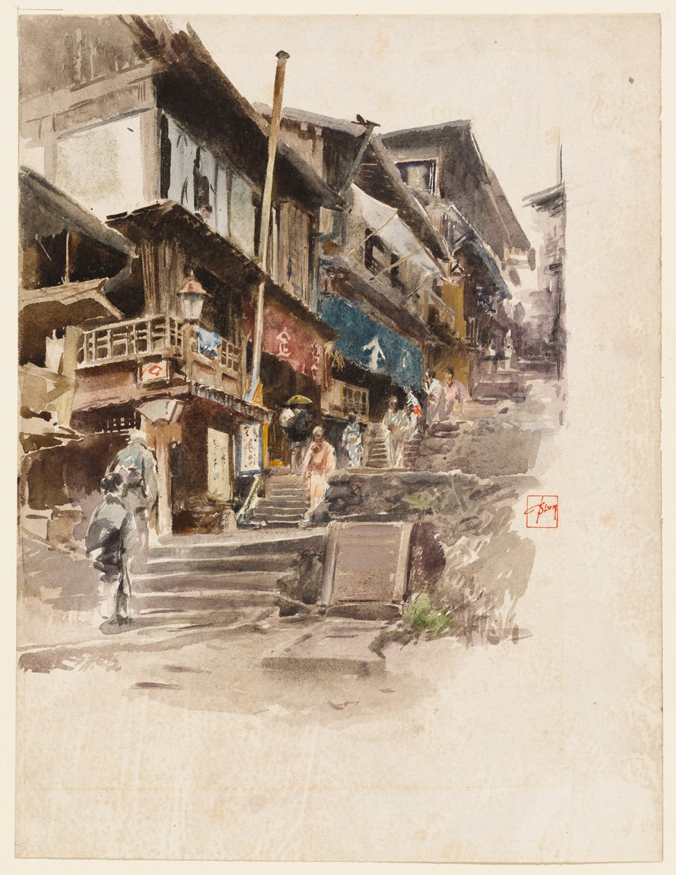 Uma rua em Ikao, Japão, II de Robert Frederick Blum