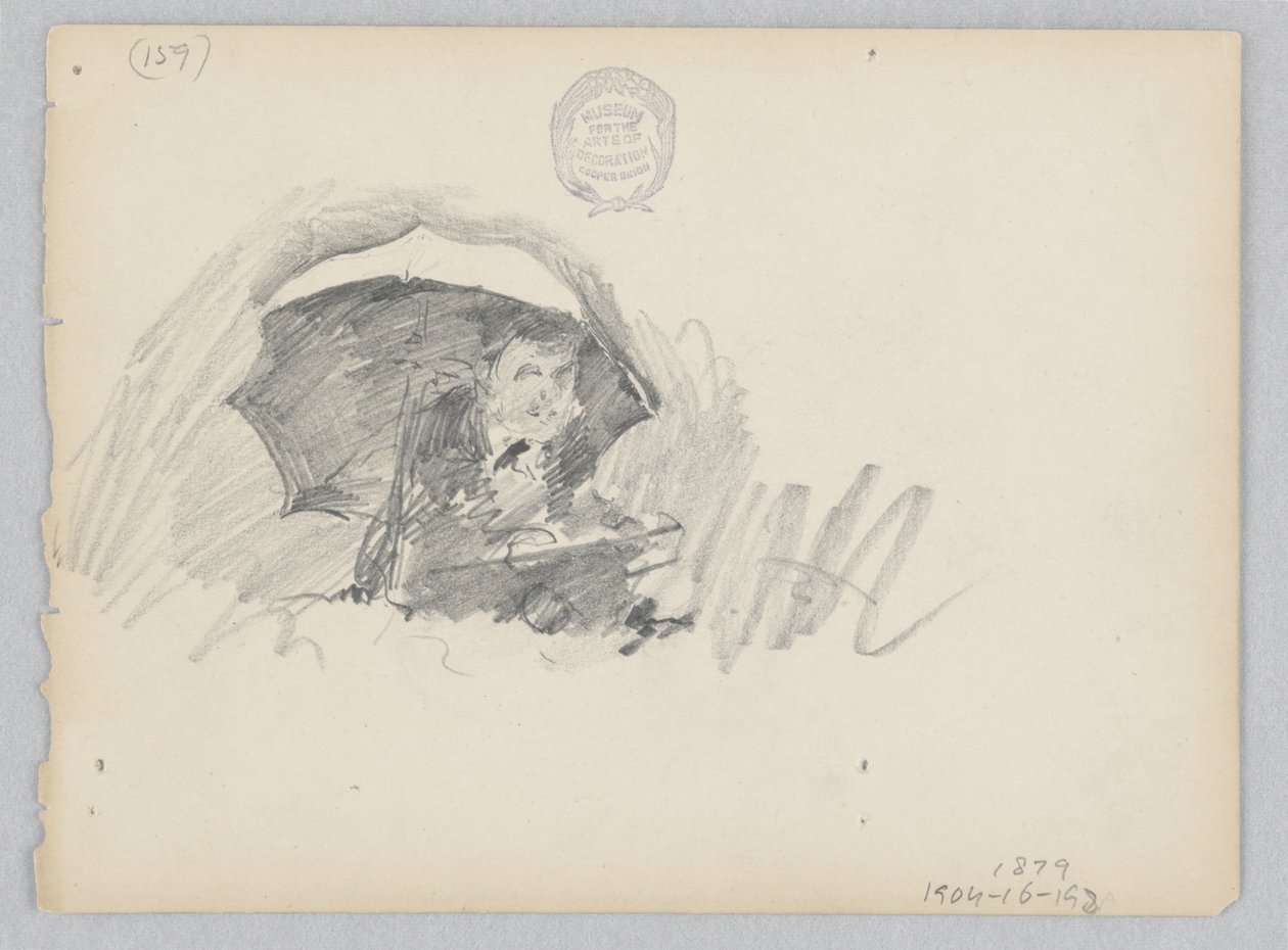 Artista desenhando fora de Robert Frederick Blum