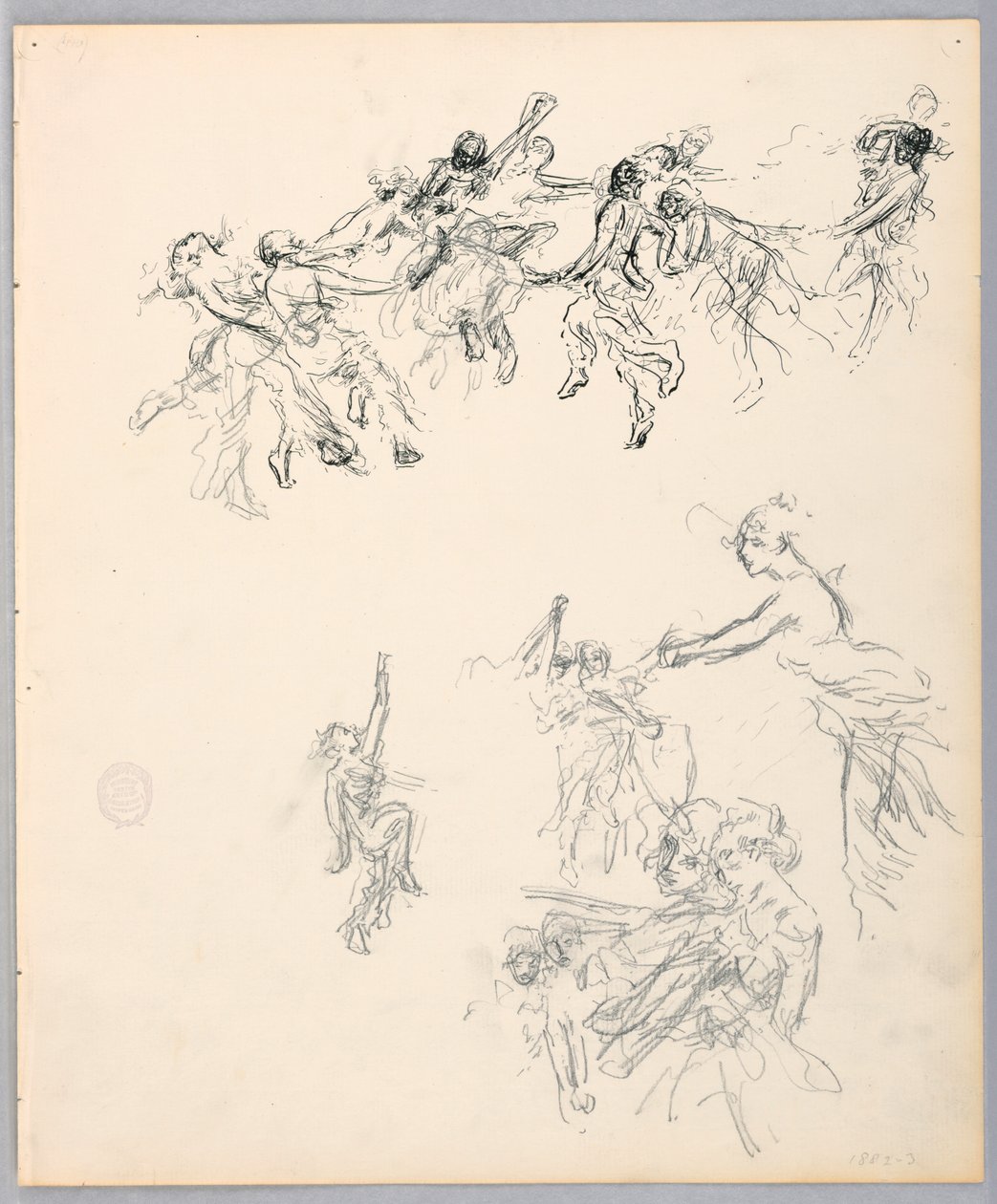 Desenho, Figuras Dançantes, 1882-83 de Robert Frederick Blum
