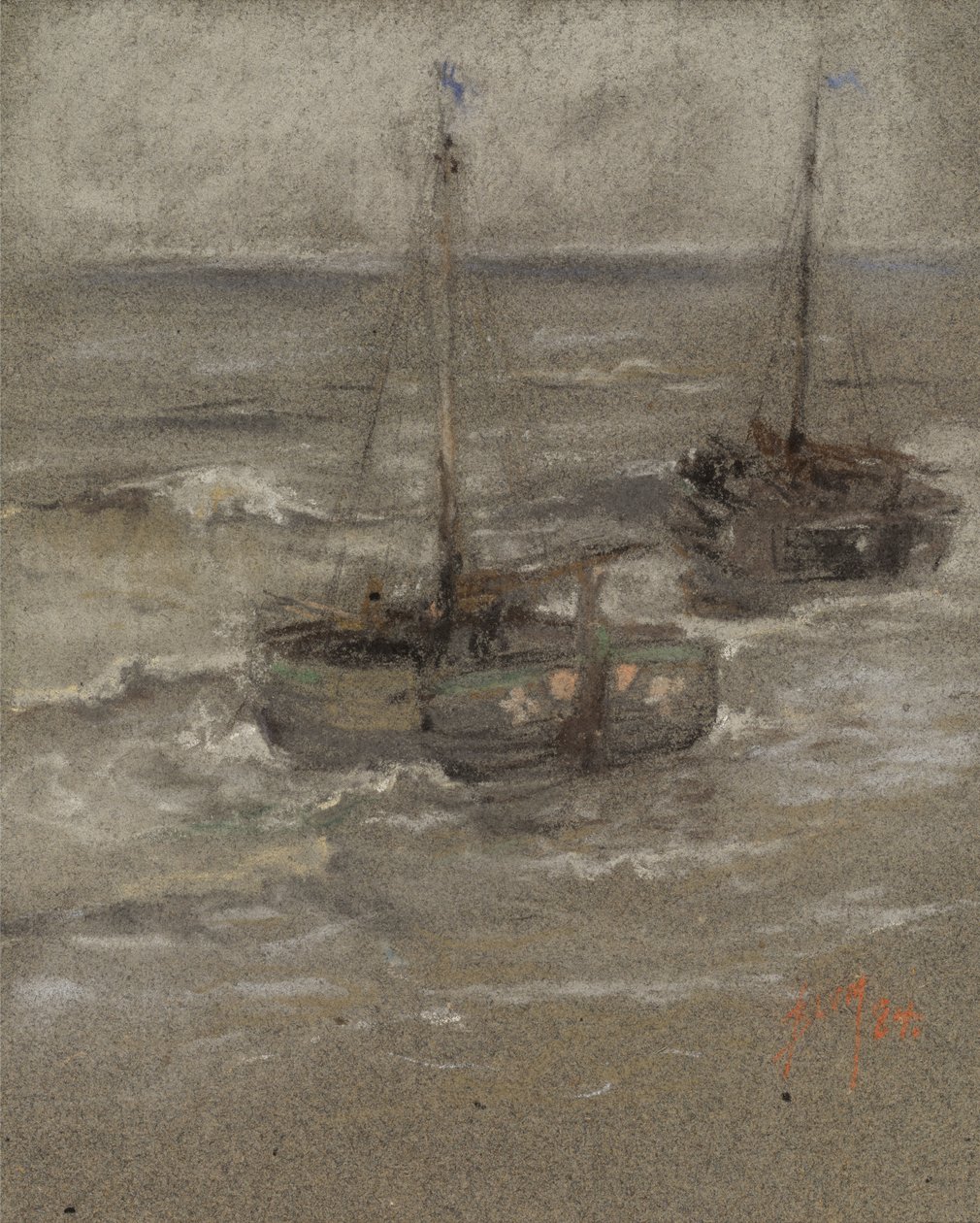 Barcos de pesca ancorados de Robert Frederick Blum