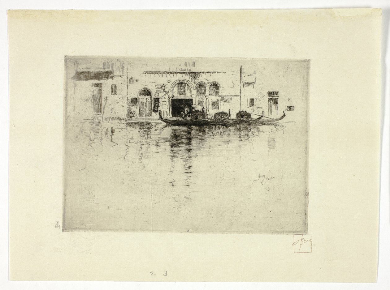 Gôndolas e Palácio Veneziano de Robert Frederick Blum