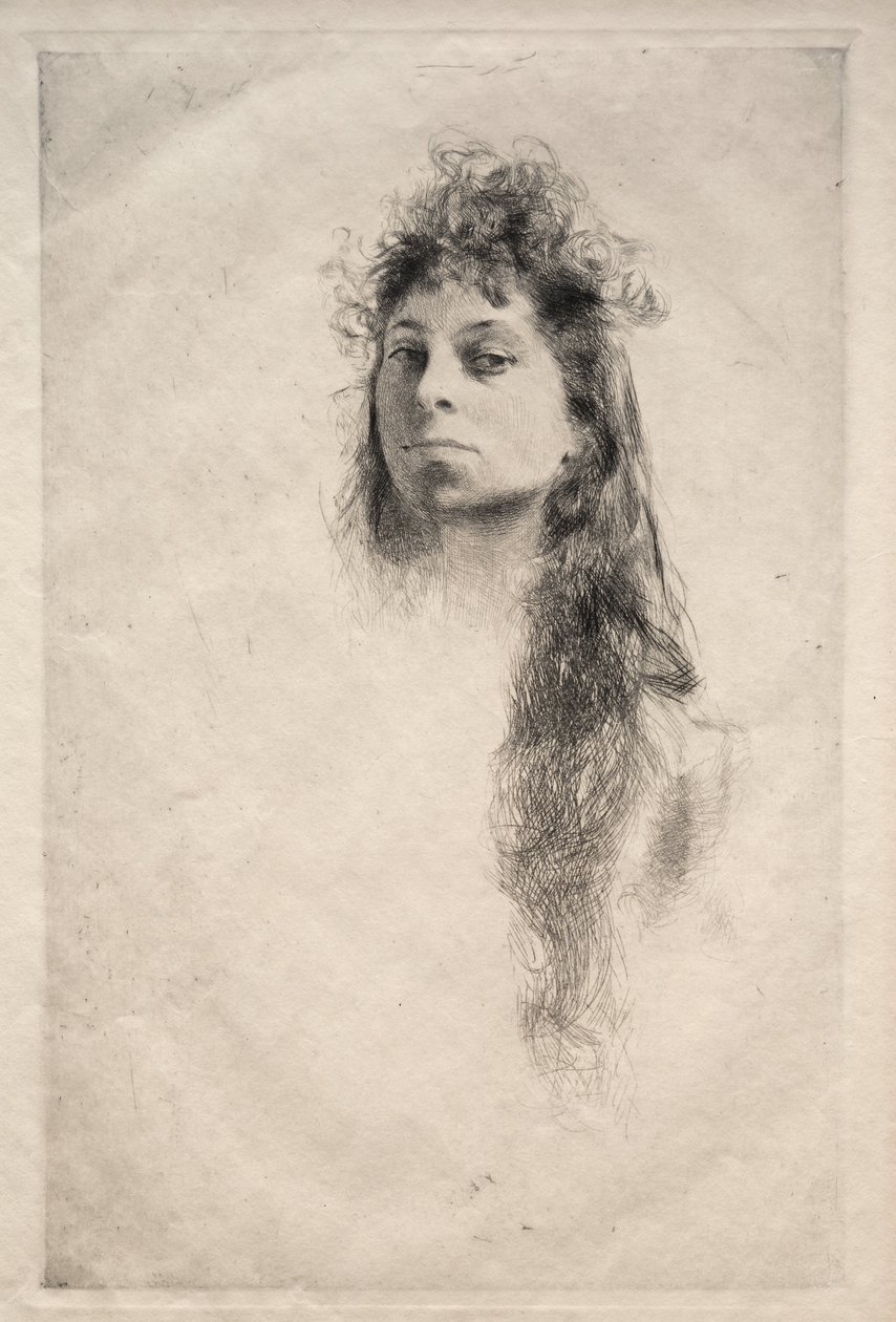 Cabeça de uma menina, de 1800. de Robert Frederick Blum