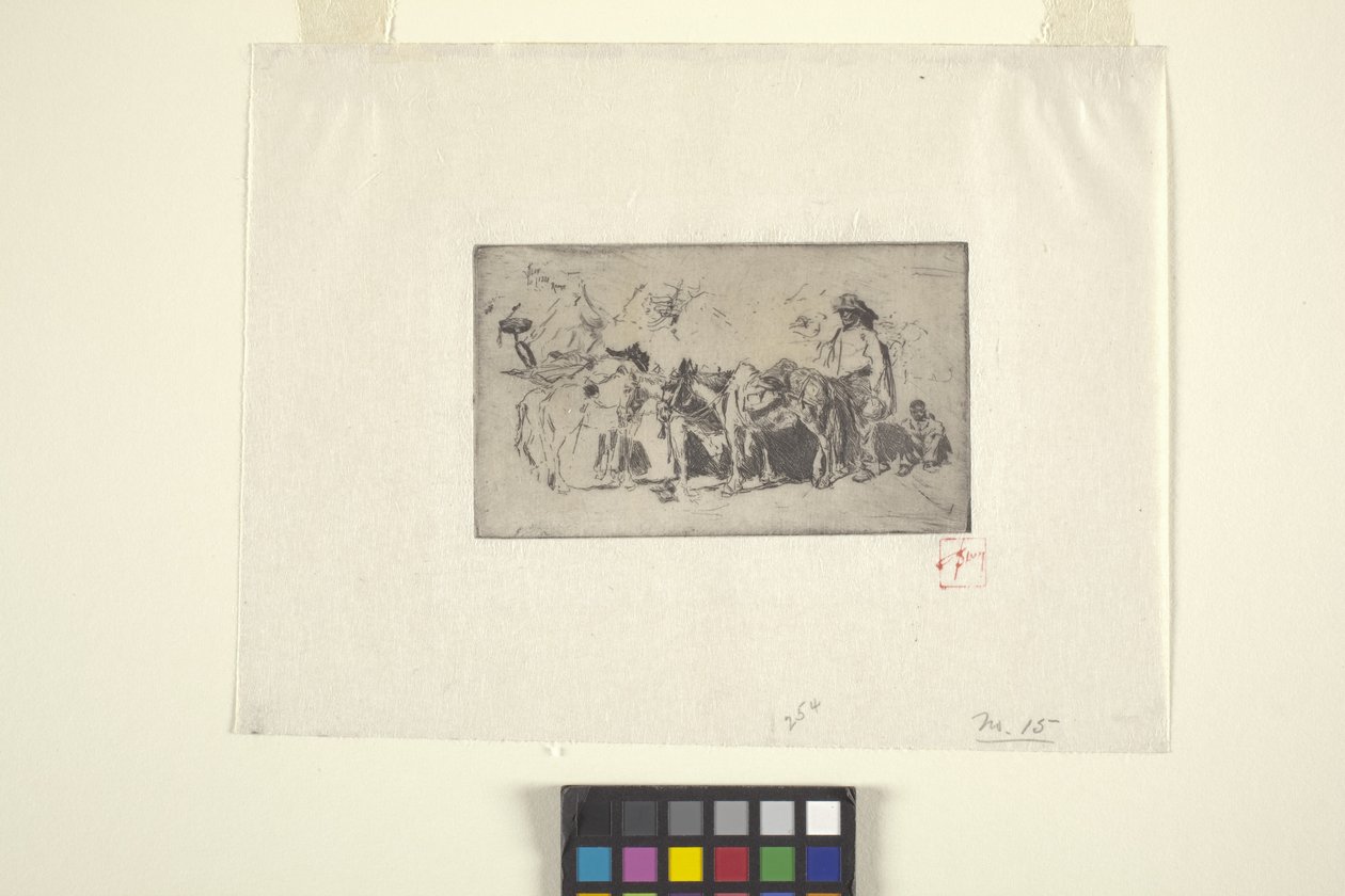 Homens e Burros, Roma (tinta) de Robert Frederick Blum