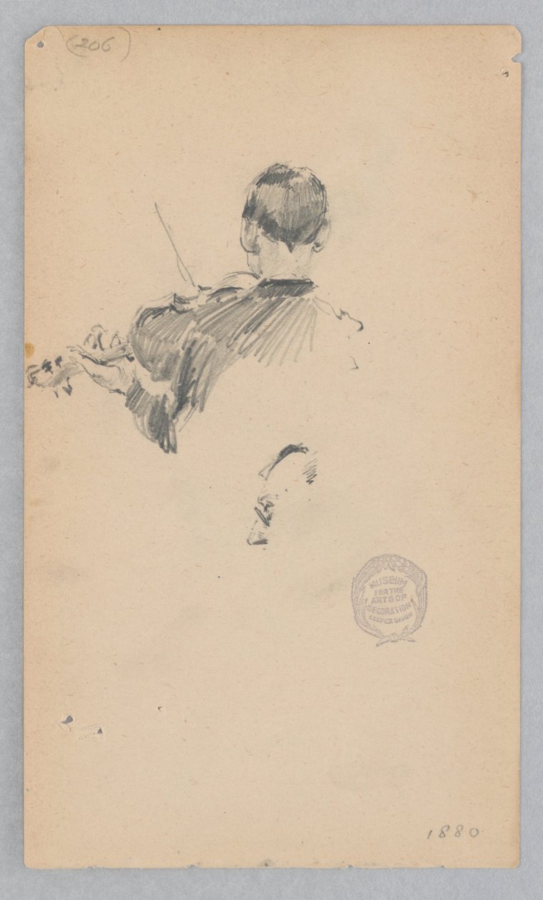 Músico tocando violino de Robert Frederick Blum
