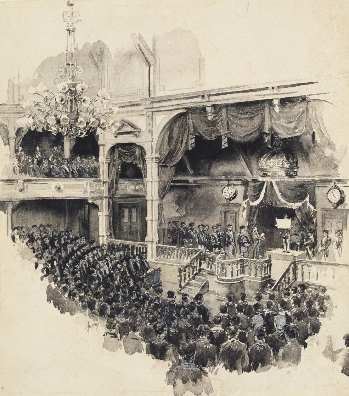 Cena de abertura do Parlamento Japonês, 1890 de Robert Frederick Blum