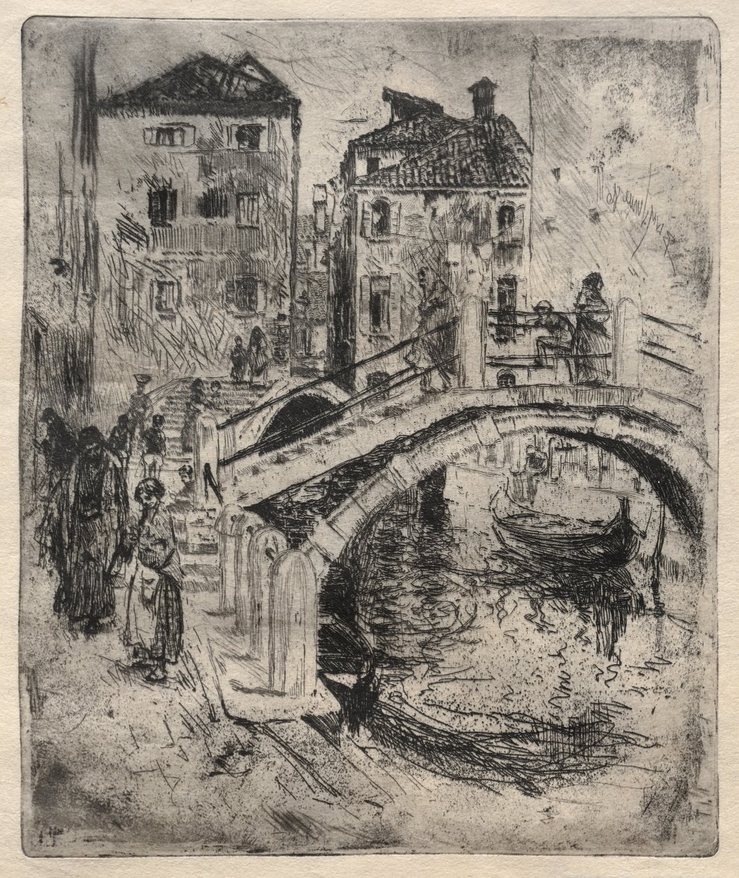 Canal Venetian e pontes, 1886. de Robert Frederick Blum