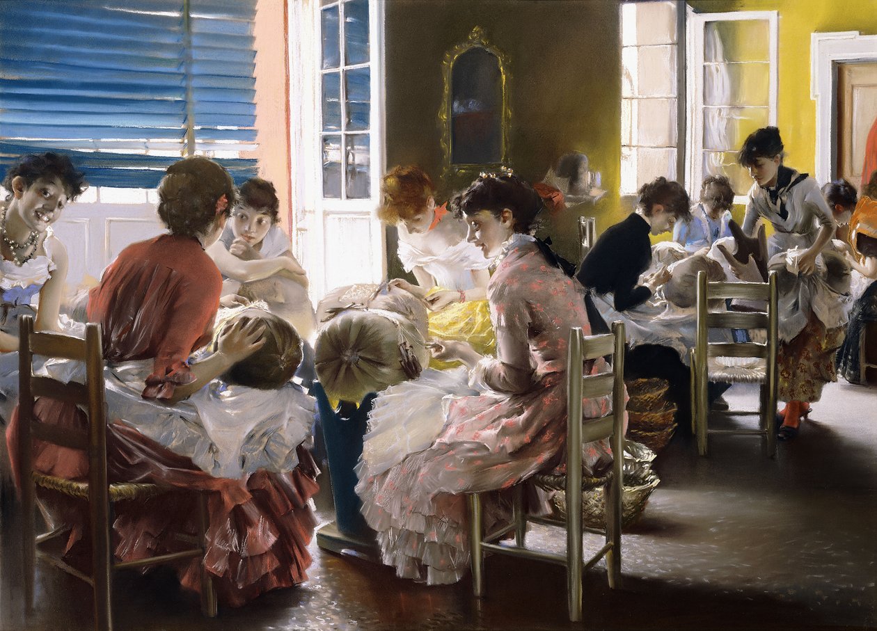 Fabricantes de renda veneziana, de Robert Frederick Blum