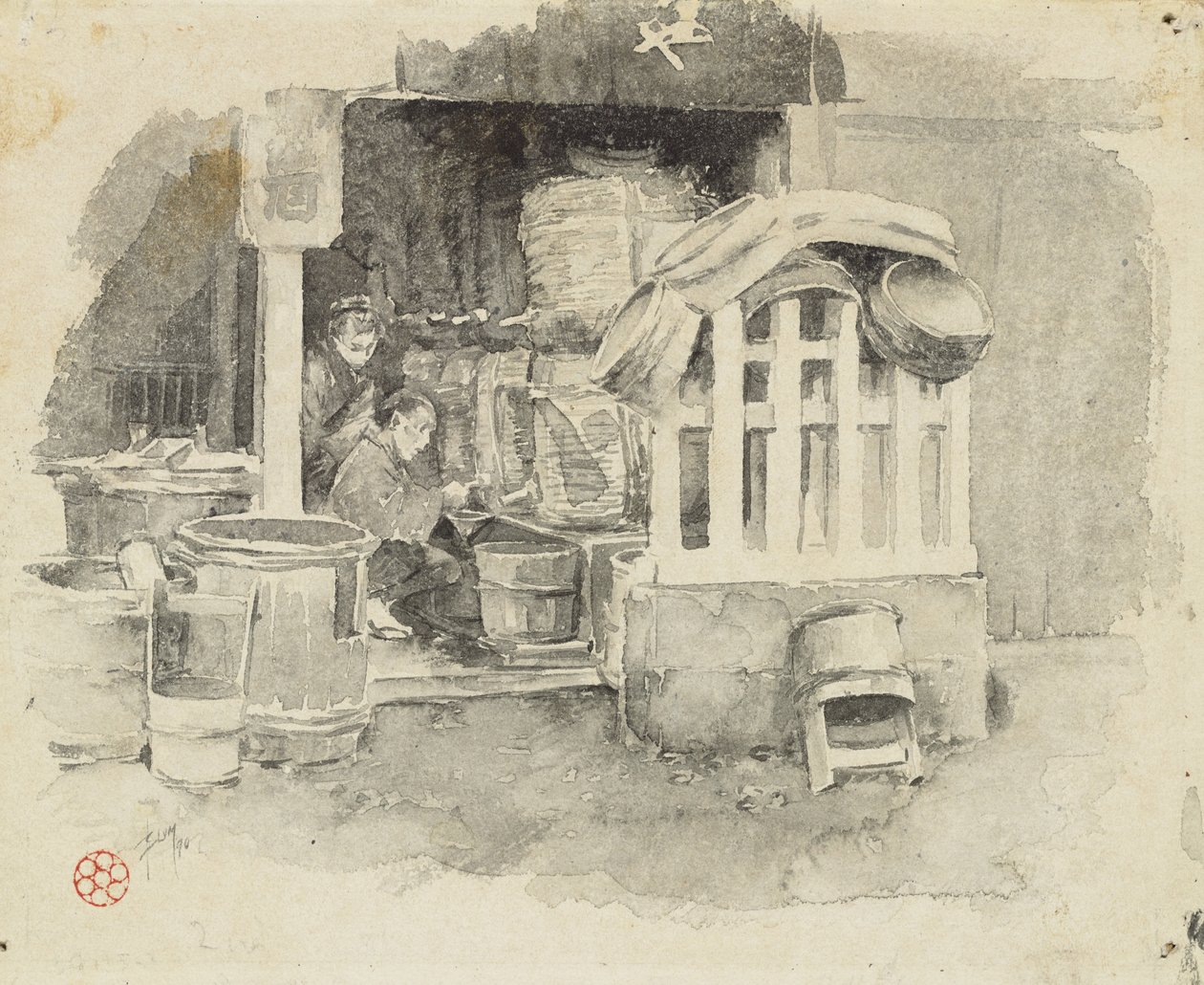 Onde o saquê é vendido, 1890 de Robert Frederick Blum