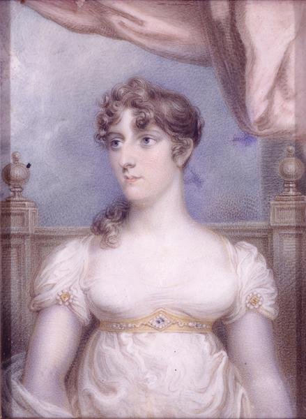 Sra. Robert Fulton, c.1810-15 (aquarela em marfim) de Robert Fulton