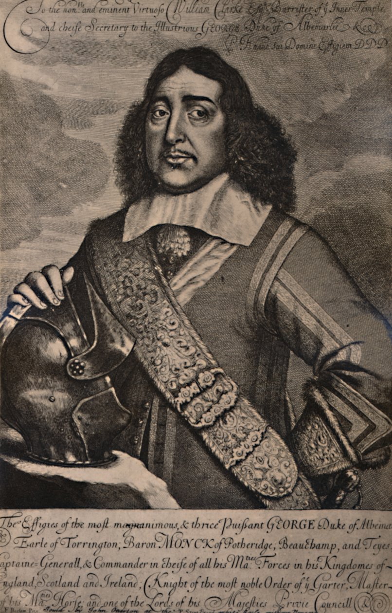 George Monck, 1º Duque de Albemarle, soldado e estadista inglês, século XVII 1894 de Robert Gaywood