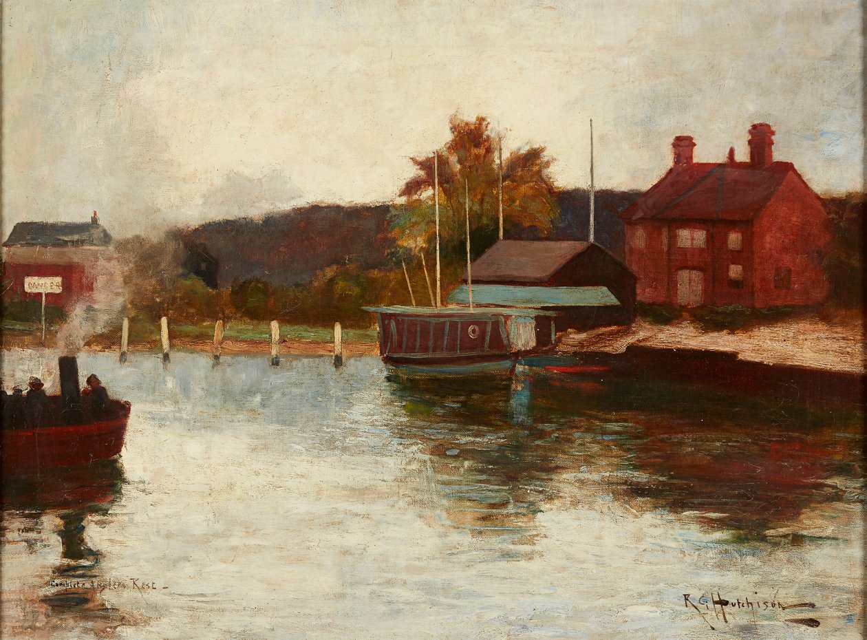 Descanso do Pescador (óleo sobre tela) de Robert Gemmell Hutchison
