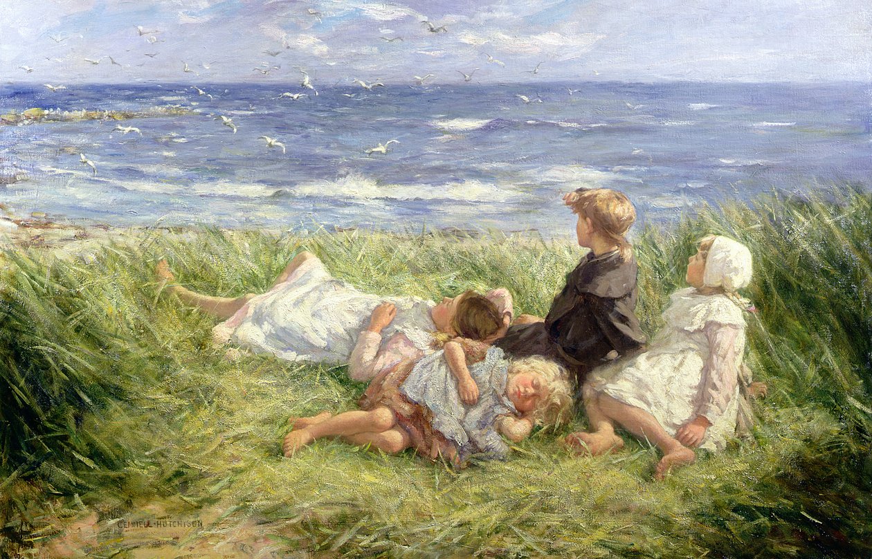 Gaivotas e mares de safira, 1912 de Robert Gemmell Hutchison