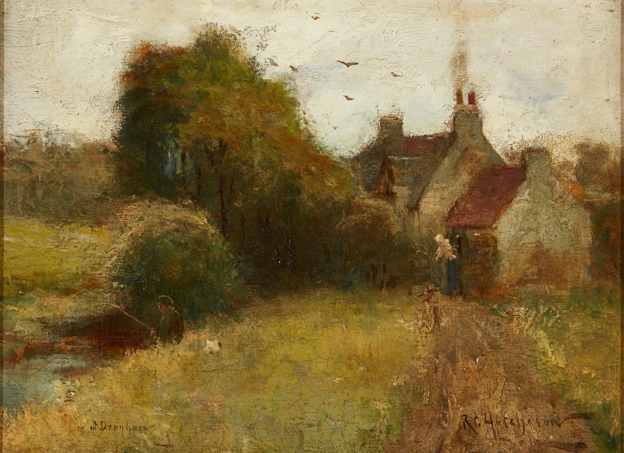A Cabana (óleo sobre tela) de Robert Gemmell Hutchison