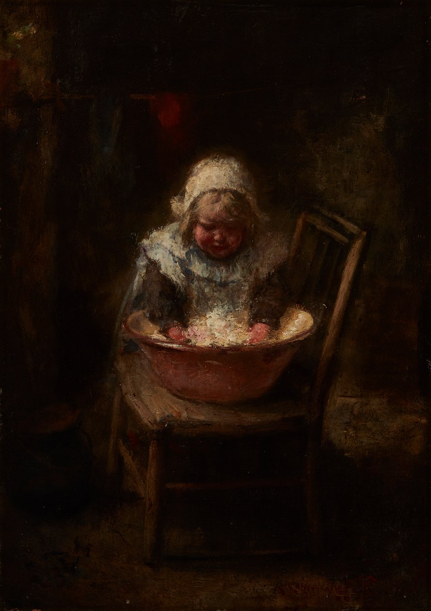Dia da Lavagem (óleo sobre tela) de Robert Gemmell Hutchison