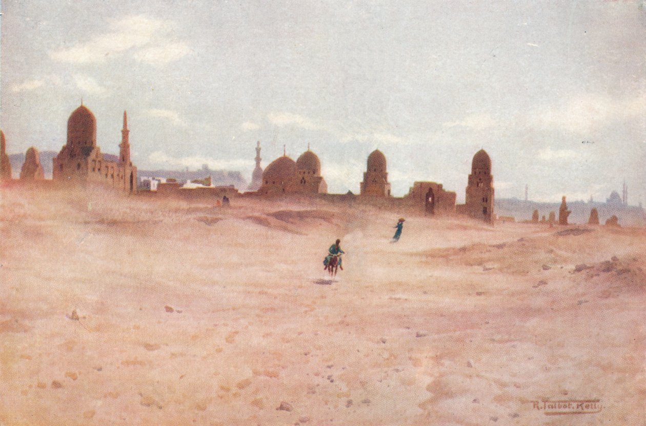 Um dia empoeirado nos túmulos dos Khalifs, c1880, 1904 de Robert George Talbot Kelly