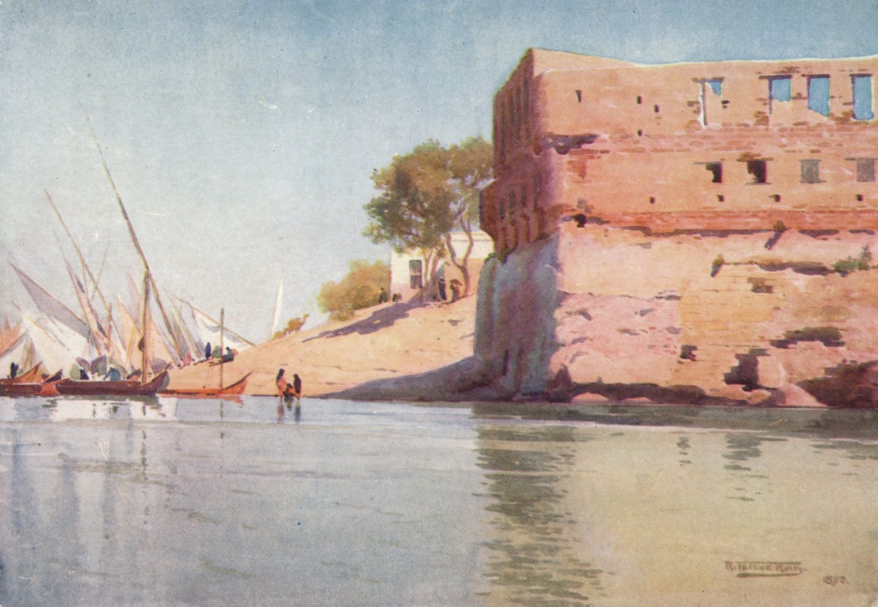 Um palácio em ruínas no Mit Gamr, c1880, 1904 de Robert George Talbot Kelly