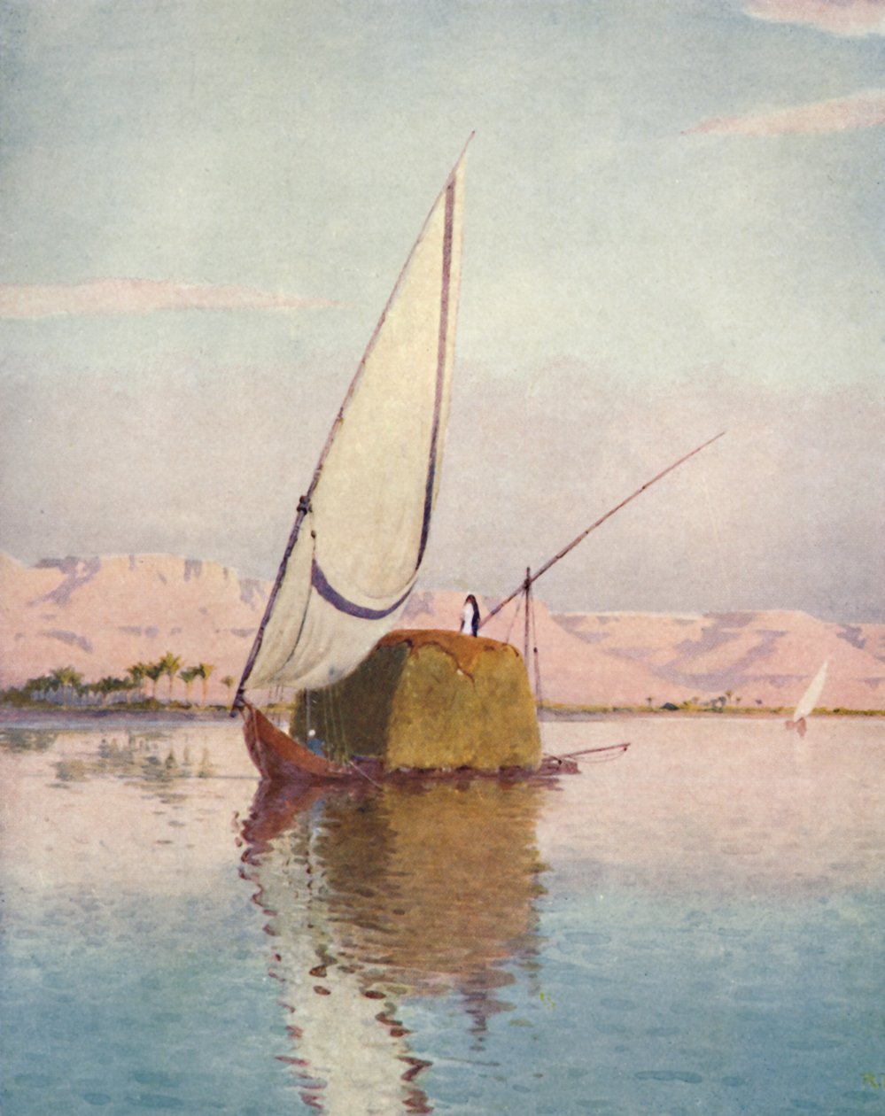 Um barco de Tibbin no Nilo, c1880, 1904 de Robert George Talbot Kelly