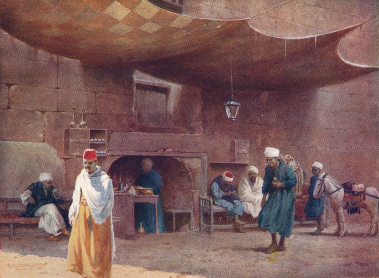An Arab Cafe, Cairo, c1880, 1904 de Robert George Talbot Kelly