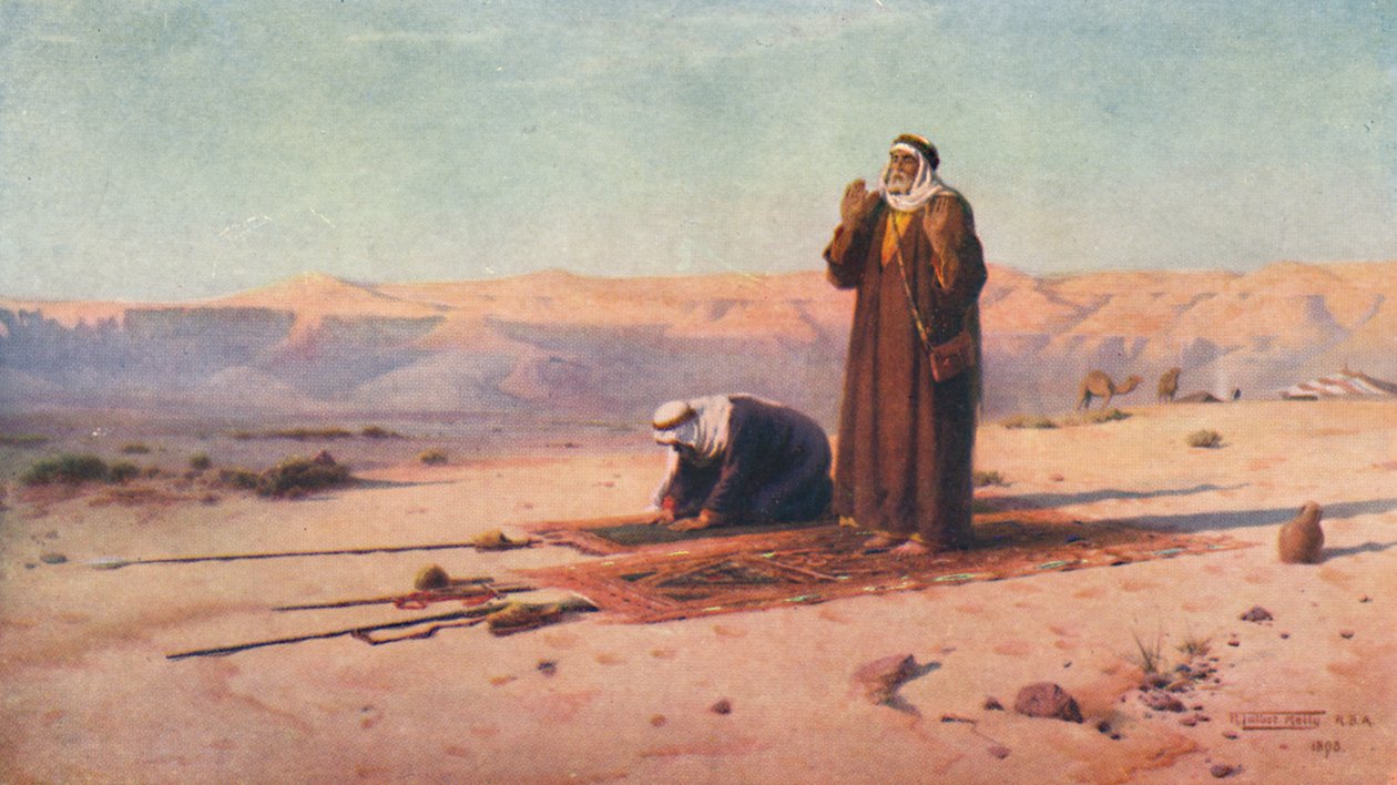 Oração no deserto, c1880, 1904 de Robert George Talbot Kelly