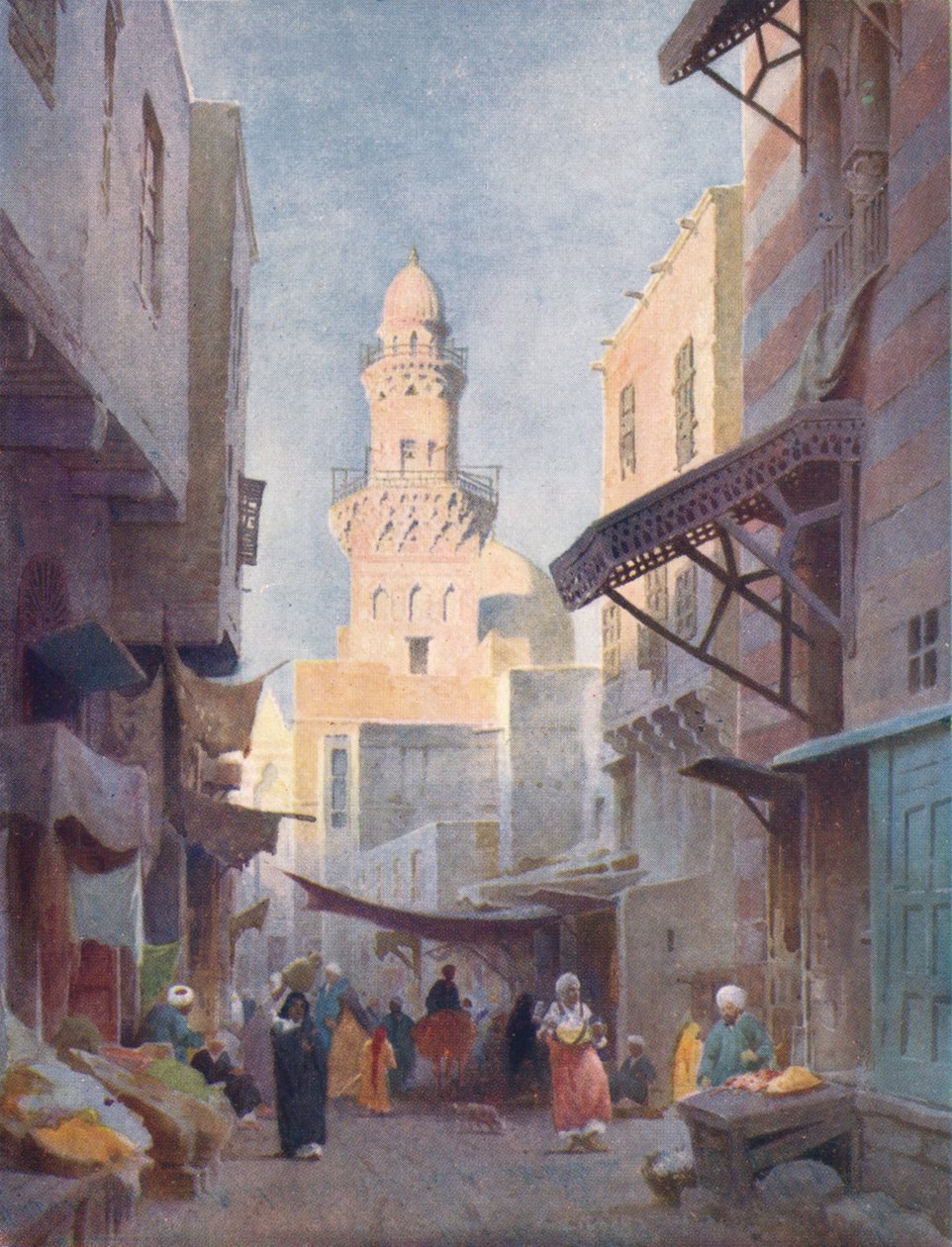 O Gamalieh e Mesquita do Sultão Babaas, Cairo, c1880, 1904 de Robert George Talbot Kelly