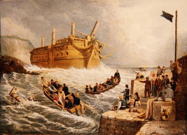 Naufrágio abaixo de Whitby de Robert Gibb