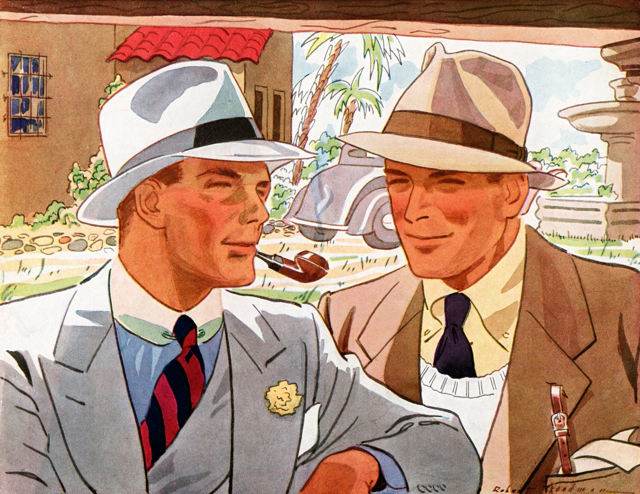 Dois Homens de Fato e Chapéu Muito Moda de Robert Goodman