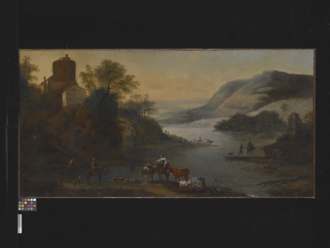 Paisagem com Animais (óleo sobre tela) de Robert Griffier