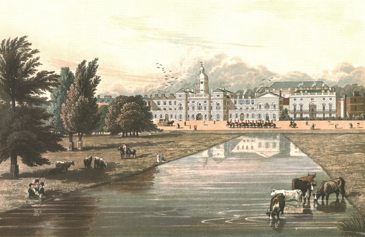 The Horse Guards & Melbourne House, c1821 de Robert Havell