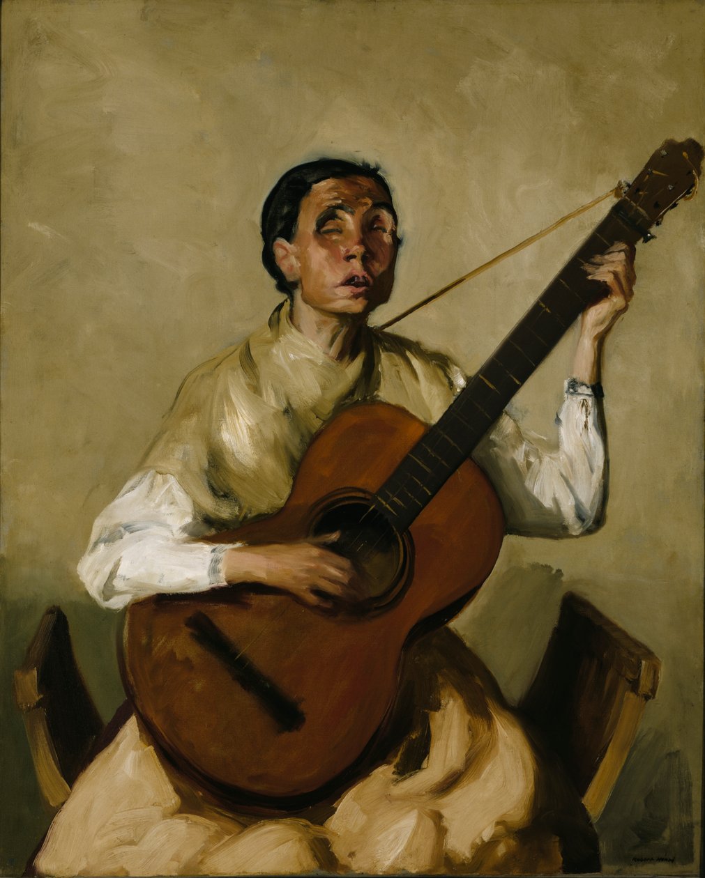 Cantor espanhol cego, 1912. de Robert Henri