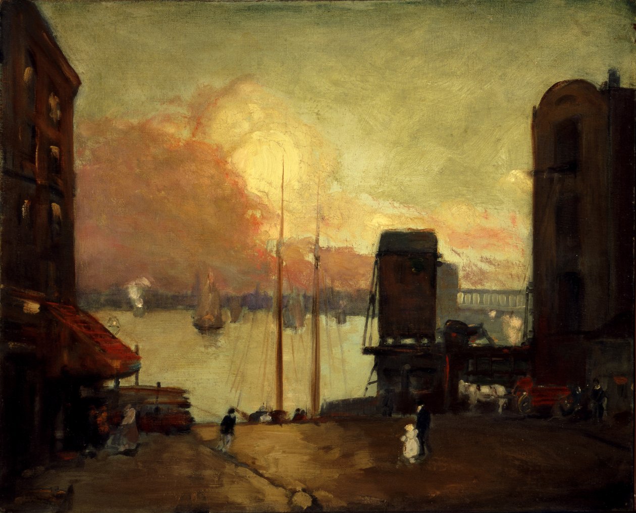 Nuvens Cumulus, East River, 1901-1902. de Robert Henri