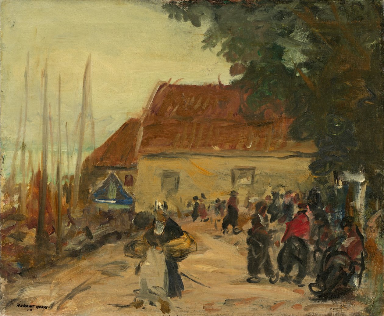 Cena da rua Volendam, 1910. de Robert Henri