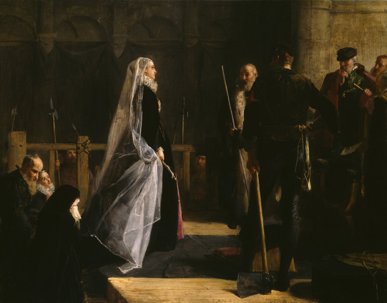 Execução de Maria (1542-87) Rainha dos Escoceses de Robert Herdman