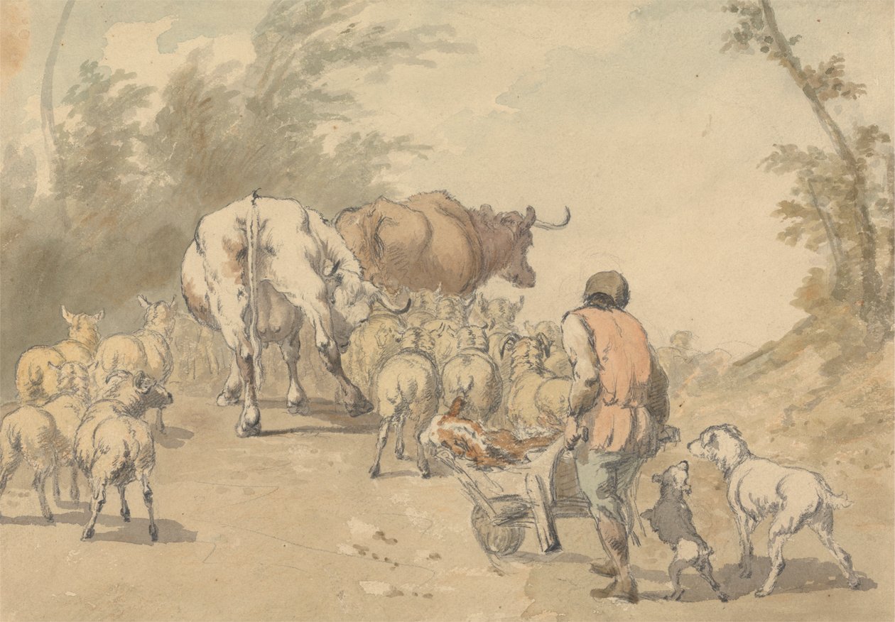 Condução de Ovinos e Vacas de Robert Hills