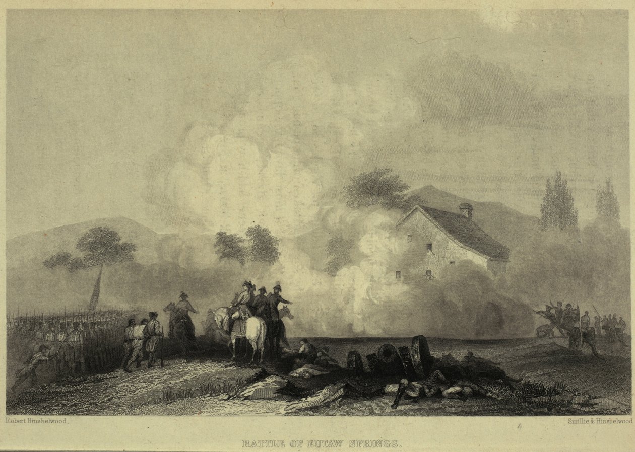 A Batalha de Eutaw Springs em 1781 de Robert Hinshelwood
