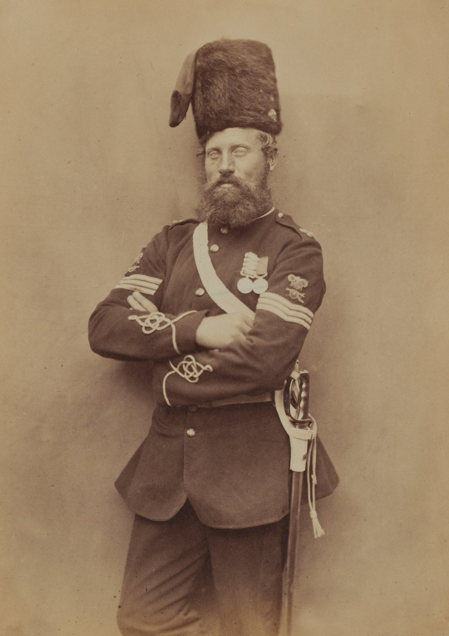 Sargento Glasgow, Royal Artillery, 1856 (foto sépia) de Robert Howlett