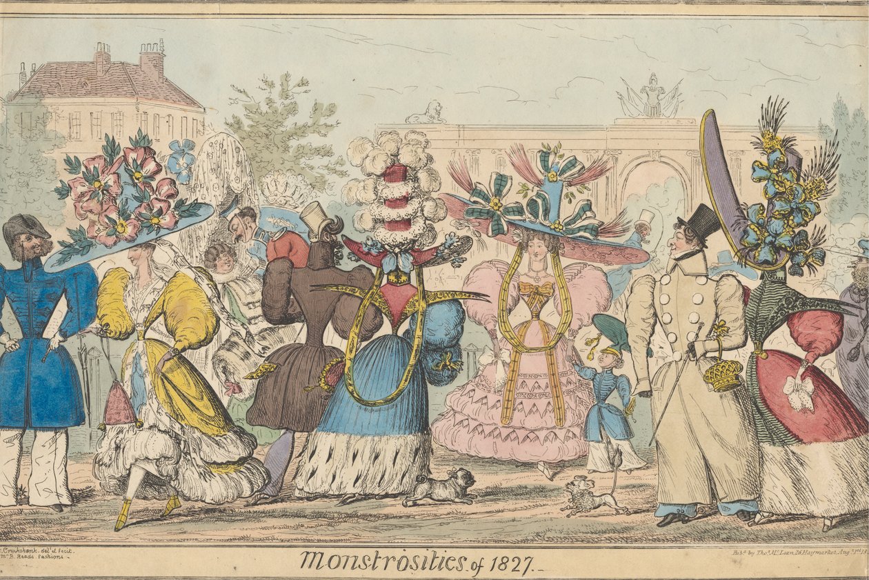 Monstruosidades de 1827 de Robert Isaac Cruikshank