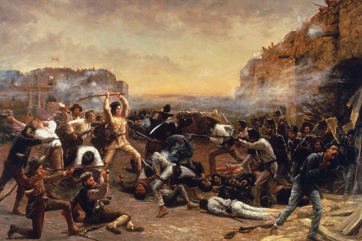 A Queda do Álamo ou A Última Resistência de Crockett de Robert Jenkins Onderdonk
