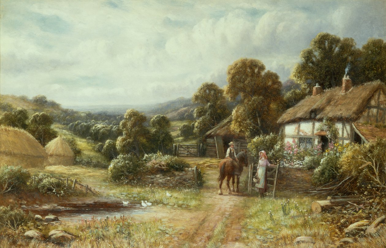 Uma casa de campo Surrey (óleo sobre tela) de Robert John Hammond