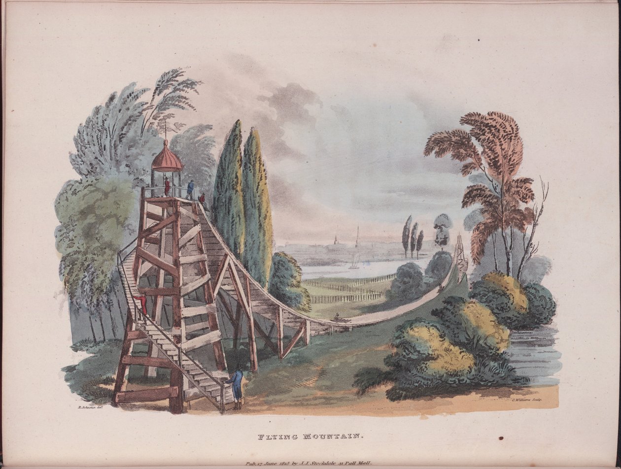 Montanha voadora Montagnes Russes em Little Russia, 1815 de Robert Johnston