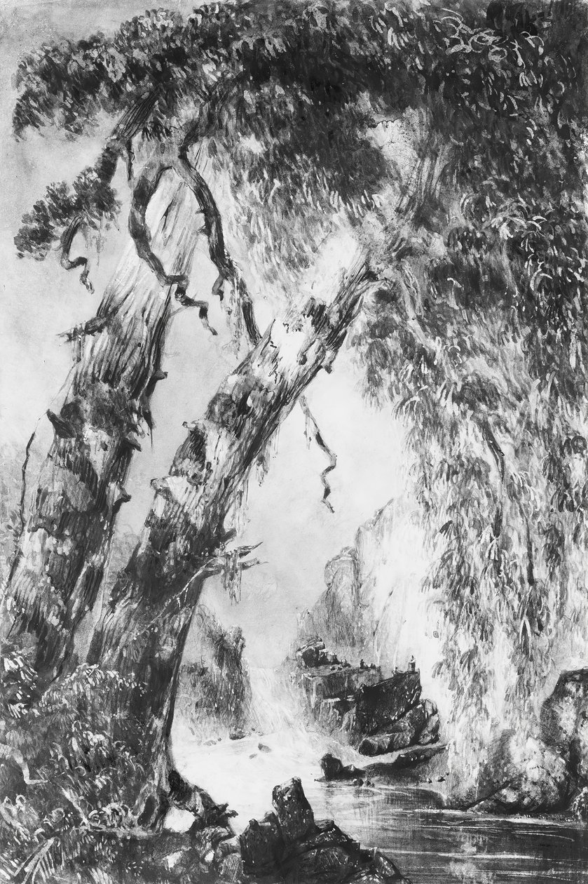 Trenton Falls, Nova York, 1836. de Robert Jones
