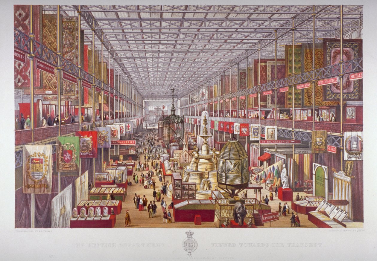 A Grande Exposição, Hyde Park, Westminster, Londres, 1851. de Robert Kent Thomas