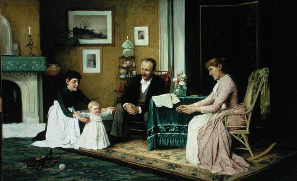 O Primeiro Passo (óleo sobre tela) de Robert Kluth