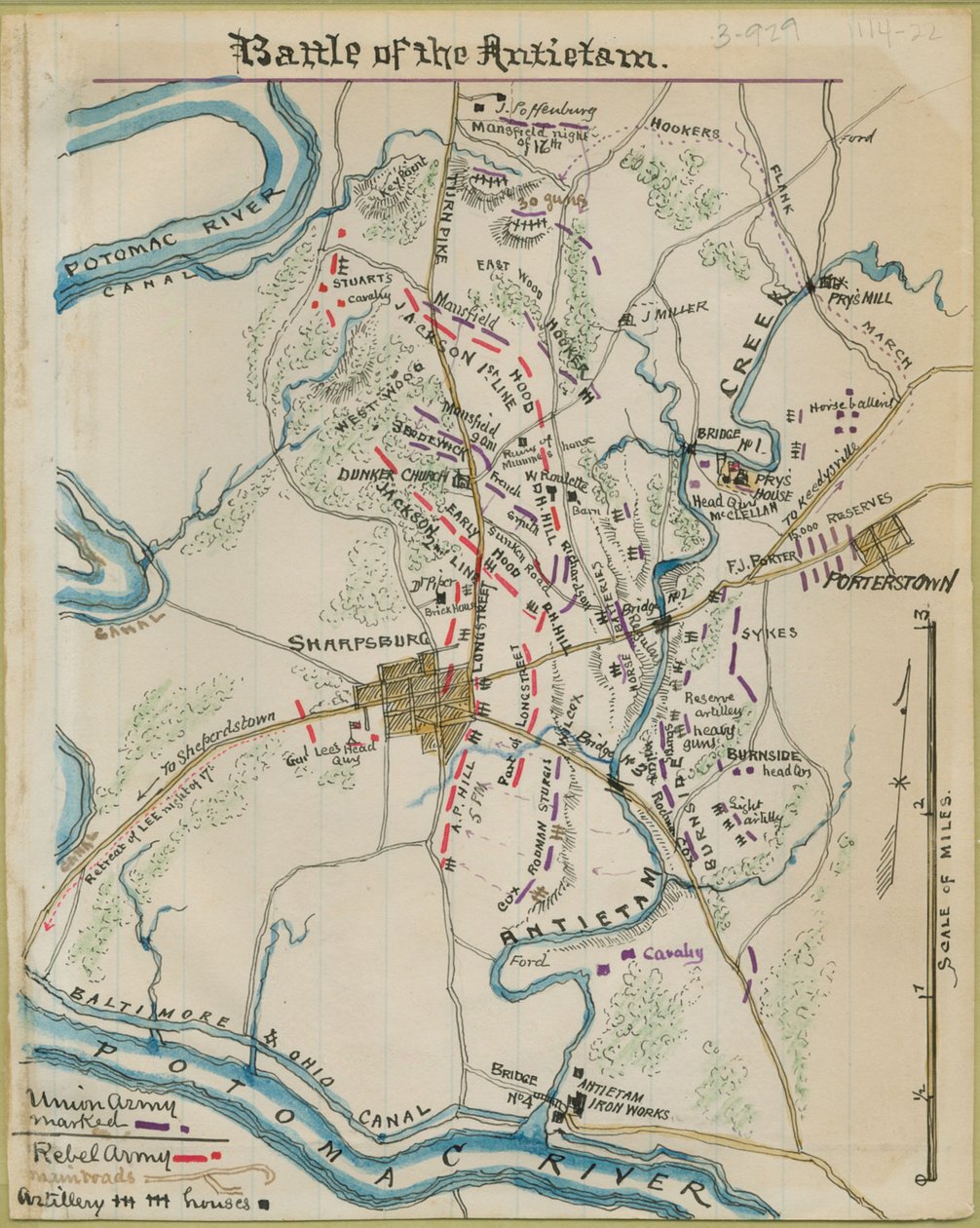 Batalha de Antietam. LOC gvhs01.vhs00044 de Robert Knox Sneden