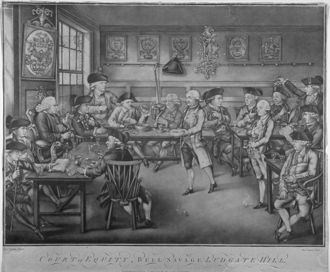 Court of Equity, Belle Sauvage Inn, Ludgate Hill, Cidade de Londres, 1778 de Robert Laurie