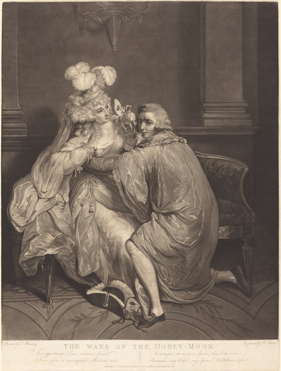O declínio da lua de mel de Robert Laurie after Francis Wheatley
